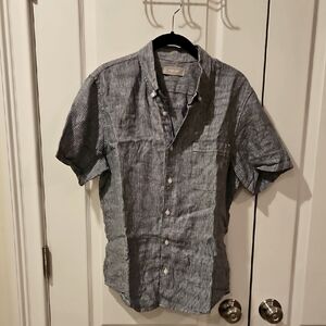 Everlane Striped Short Sleeve Button Down